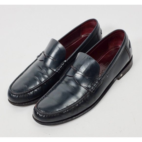 Louis Vuitton 8.5 / US 9.5 navy leather shoes loafers - Picture 1 of 9